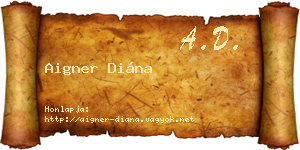 Aigner Diána névjegykártya